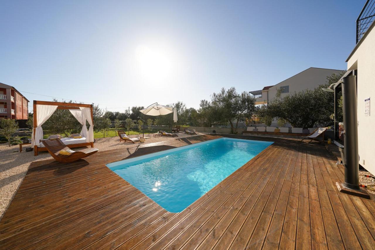 Villa Suncica With Heated Pool, Jacuzzi And Bikes Near Zadar Sukosan Exterior photo