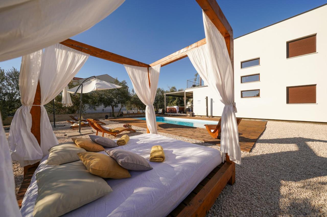 Villa Suncica With Heated Pool, Jacuzzi And Bikes Near Zadar Sukosan Exterior photo