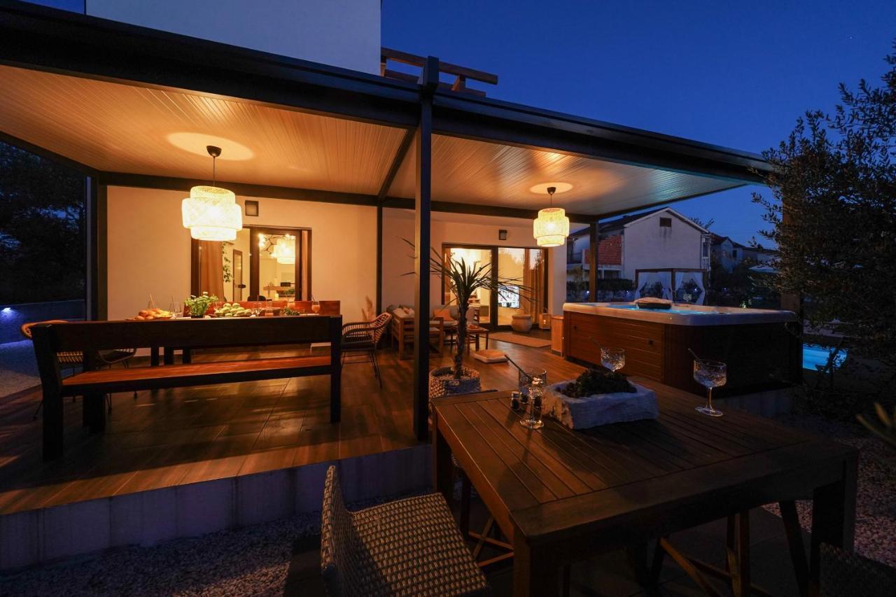 Villa Suncica With Heated Pool, Jacuzzi And Bikes Near Zadar Sukosan Exterior photo
